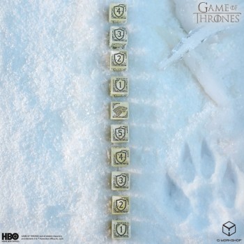 Game of Thrones. Stark kauliukų rinkinys 10xD6 Q-WORKSHOP